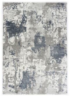 Merinos Vintage Vloerkleed - Marmer Design - Century - Grijs-Blauw-80 x 150 cm