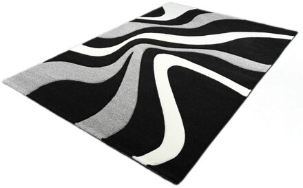 Merinos Vloerkleed Diamond 760-90 Black 80x150 cm