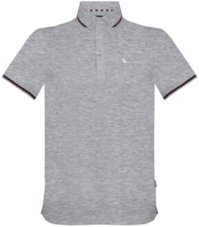 merklogo grijs poloshirt - maat M