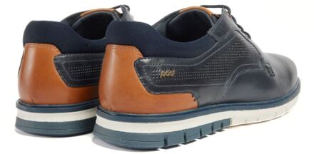 Merlin Leren Heren Navy Veterschoenen - EU 46 / UK 11