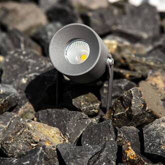 Merlo LED tuinspot met grondspies, 3.000K, 10W antraciet
