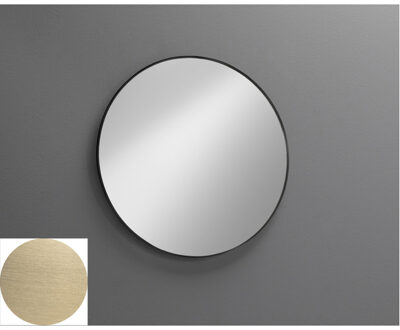 Merlot spiegel 60x60cm Rond led IP44 Glas Goud mat