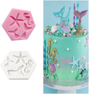 Mermaid Fish Tail SeaStar Silicone Mold Fondant Sugar Cake Chocolate Molds Cake Decorating Tool DIY Handmade Kitchen Accesories