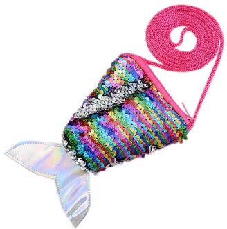 Mermaid Pailletten Portemonnee Lady Lanyard Coin Bag Meisje Kleine Portemonnee Kinderen Messenger Bag Vrouwen Portemonnee veelkleurig