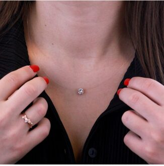 Mermaid's Tears hangers - Oostenrijks kristal Wit en roségoud - One Size