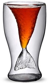 Mermaid Shot Glas Voor Whisky 100 Ml Double Wall Cup Met Creatief Voor Cocktail Sap Transparante