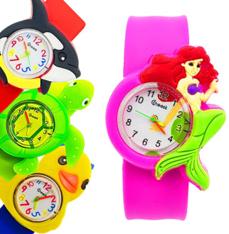 Mermaid/Whale Children Watch Baby Toy Children's Watches Kids Watch for Girls Boys Student Clock Child New Year Christmas Gifts