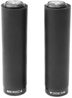 Meroca 1 Paar Fietsstuur Siliconen Antislip Mtb Racefiets Fietsen Handvat Lock Bar End Mountain Fiets Accessoires zwart
