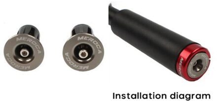 Meroca 1 Paar Mountainbike End Plugs Aluminium Lock Mtb Racefiets Stuur Plug End Cap Mountain Fiets Grips accessoires 1paar- zilver