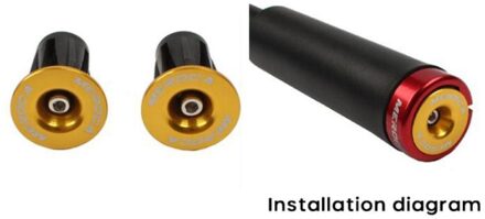 Meroca 1 Paar Mountainbike End Plugs Aluminium Lock Mtb Racefiets Stuur Plug End Cap Mountain Fiets Grips accessoires goud