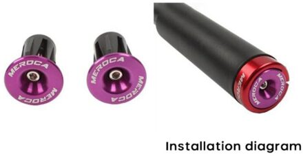 Meroca 1 Paar Mountainbike End Plugs Aluminium Lock Mtb Racefiets Stuur Plug End Cap Mountain Fiets Grips accessoires paars