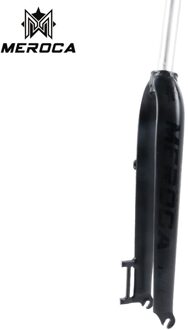 Meroca Ultralight Harde Vork M6 26/ 27.5/29 Inch Mountainbike Schijfrem Voor Een Kolom zwart logo
