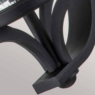 Merrill buitenwandlamp in zwart zwart, helder