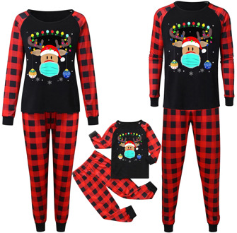 Merry Christmas 2020 Pajamas for Family Red Plaid Loungewear Sleepwear Set Men Baby Kid Dad Mom Matching Family Outfits Pyjamas