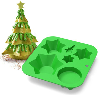 Merry Christmas Silicone Molds Star Shape Mold Used For Home Kitchen Making Cake Soap Mold Chocolate Pastry Biscuits Mold New