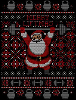 Merry Liftmas Women's T-Shirt - Black - 3XL