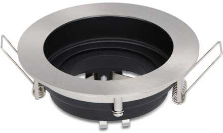 Mesa LED Inbouwspot - Kantelbaar armatuur - Diameter 100mm - GU10 Fitting incl. lamphouder - Rond - IP20 - RVS