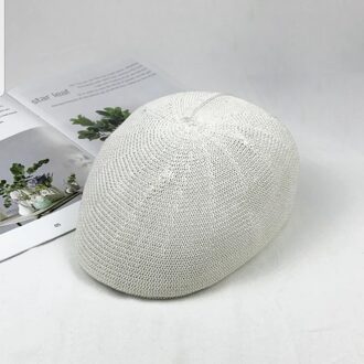 Mesh Baret Caps Lente Zon Ademend Bone Hoeden Womens Mens Flat Cap Vintage Baretten Zomer Hoeden Voor Vrouwen strooien Hoed 4