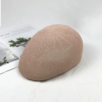 Mesh Baret Caps Lente Zon Ademend Bone Hoeden Womens Mens Flat Cap Vintage Baretten Zomer Hoeden Voor Vrouwen strooien Hoed 5