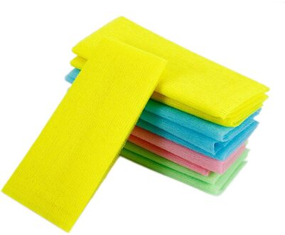 Mesh Body Reiniging Handdoek Exfoliërende Bad Douche Schrobben Nylon Handdoek Soft Loofah Terug Scrubber Huishoudelijke Badkamer Accessiories 5 stks