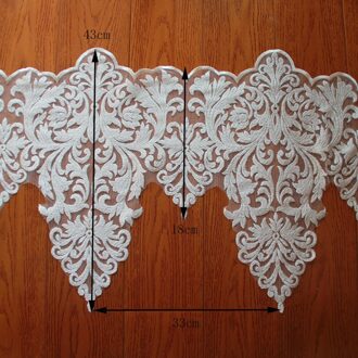 Mesh Borduren Kant Applique Bruids Trouwjurk Sluier Diy Accessoires Kant Accessoires 7yards