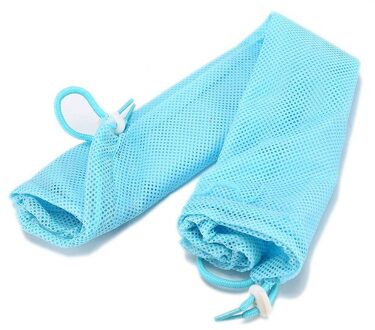 Mesh Cat Bathing Bag Cats Grooming Washing Bags Cat Bath Clean Bag No Scratching Bite Restraint Cat Supplies Nail Cutting blauw