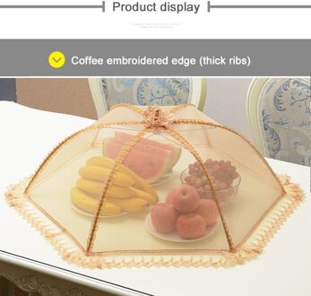 Mesh Eten Cover Afneembare Tafel Voedsel Cove Paraplu Stijl Anti Fly Voedsel Protector Keuken Koken Levert Wasbare Voedsel Deksel koffie