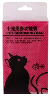 Mesh Grooming Zwemmen Bag Voor Kleine Katten Honden Geen Krassen Bijten Restraint Kat Katten Baden Injecteren Examing Huisdier Producten roos rood