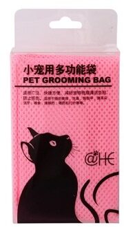 Mesh Grooming Zwemmen Bag Voor Kleine Katten Honden Geen Krassen Bijten Restraint Kat Katten Baden Injecteren Examing Huisdier Producten roze