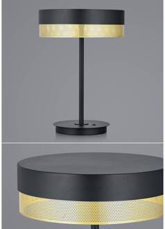 Mesh LED tafellamp, touchdimmer, zwart/goud zwart, goud