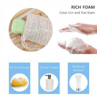 Mesh Schuimende Tas Exfoliërende Zeep Opbergtas Zachte Huid Handgemaakte Netto Opslag Fijne Schuim Zeep Zorg Comfortabele Schuimende 14.5*9 J0K1