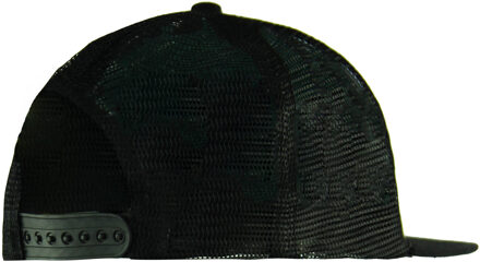 Mesh Snapback Hat Verstelbaar Zwart Wit Logo Unisex Cap 200941 ZWART WIT