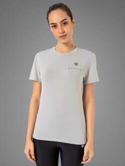 Mesh T-shirt - maat M Lichtgrijs