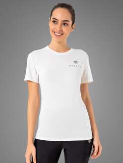 Mesh T-shirt - maat XL Crème