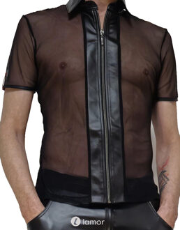 Mesh/Wetlook Heren Shirt, RMUgo001 - Maat: S
