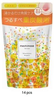 meshimase Bath Tablet Refreshing & Juicy Bergamot - 14 pcs