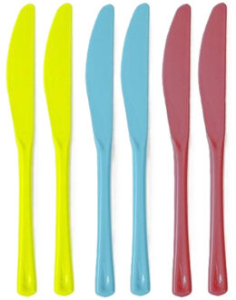 Messen - kunststof?- 24x - herbruikbaar plastic - 19 cm - BBQ / Verjaardag / Camping / Party