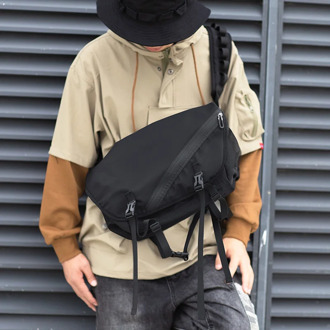 Messenger bag men's backpack locomotive wind ins tide brand shoulder bag Japanese tooling postman student shoulder bag female