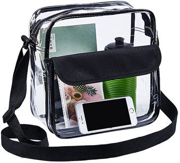 Messenger Bag Vrouwen Mannen Transparante Pvc Zakken Clear Purse Crossbody Bag Hoge Capaciteit Clear Tote Bag Handtas