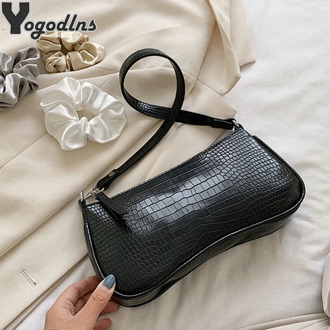Messenger Handbags Retro Alligator Pattern Women Shoulder Bags New PU Leather Casual Solid Crossbody Bags For Women Bolsas Hobo