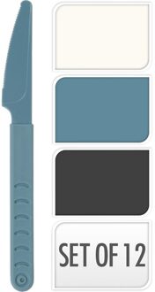 Messenset kunststof 12-delig 18,5cm Multikleur