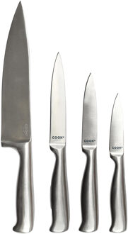Messenset - RVS - 4-delig - Inox - Koksmes / Schilmes / Keukenmessen