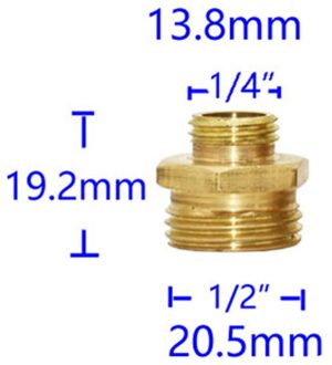 Messing 1 "3/4" Om 1/2 "Naar 1/4" Buitendraad Connector Elleboog Reparatie Koperen Fittingen Verminderen Connector slang Reparatie 1Pcs 1I2 to 1I4