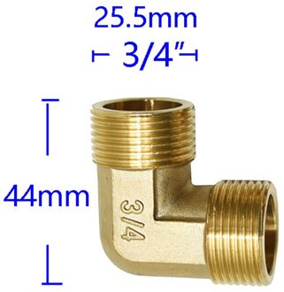 Messing 1 "3/4" Om 1/2 "Naar 1/4" Buitendraad Connector Elleboog Reparatie Koperen Fittingen Verminderen Connector slang Reparatie 1Pcs 3I4 elbow