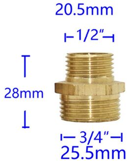 Messing 1 "3/4" Om 1/2 "Naar 1/4" Buitendraad Connector Elleboog Reparatie Koperen Fittingen Verminderen Connector slang Reparatie 1Pcs 3I4 to 1I2