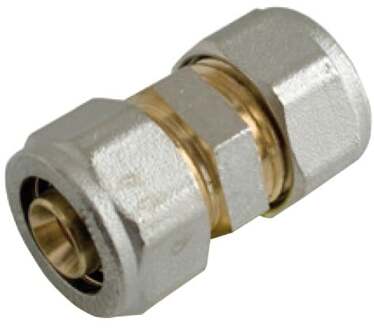 Messing aansluitstuk, vernikkeld, 20 mm, klemkoppeling voor meerlagenbuis - 988904255
