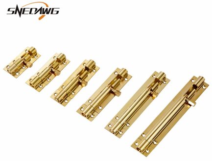 Messing Barrel Bolt 1.5/2/. 2.5/3/4/5 inch Huis Beveiliging Vat Deur Bolt Thuis Gate Venster Veiligheid Hardware Barrel Bolt lock Klink 5 duim