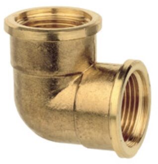 Messing bocht 90°, blank, 1/2"IT - 989382355