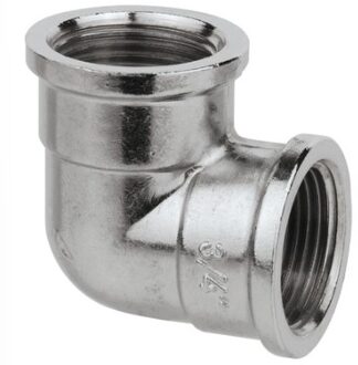 Messing bocht 90°, chroom, 3/8"IT - 989381155
