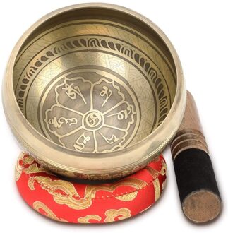 Messing Chime Brons Qing Boeddha Geluid Kom Boeddha Geluid Kom Messing Chime Handgemaakte Klankschaal Set Meditatie Geluid Kom